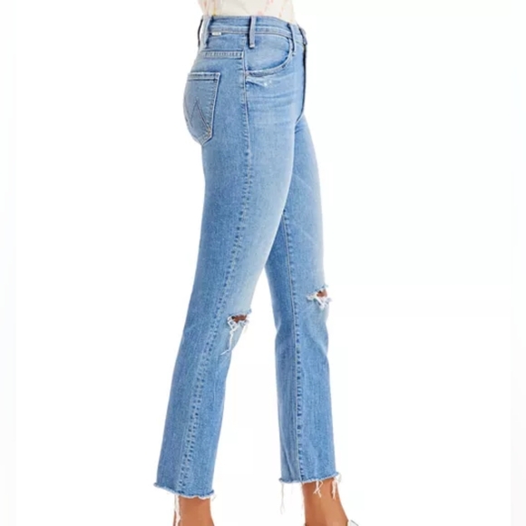 MOTHER The Hustler Flared Leg Distressed Ankle Jeans in Understudy Size 25 - Picture 3 of 14